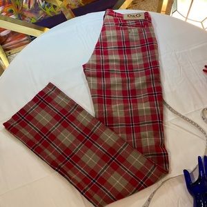 Dolce & Gabbana Plaid Pants, Business, Casual, Conservative, Iconic, Classic